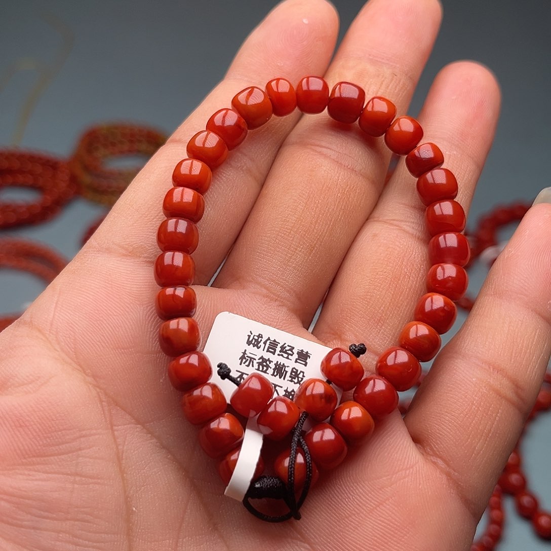 南红玛瑙未镶嵌手链老型卡7