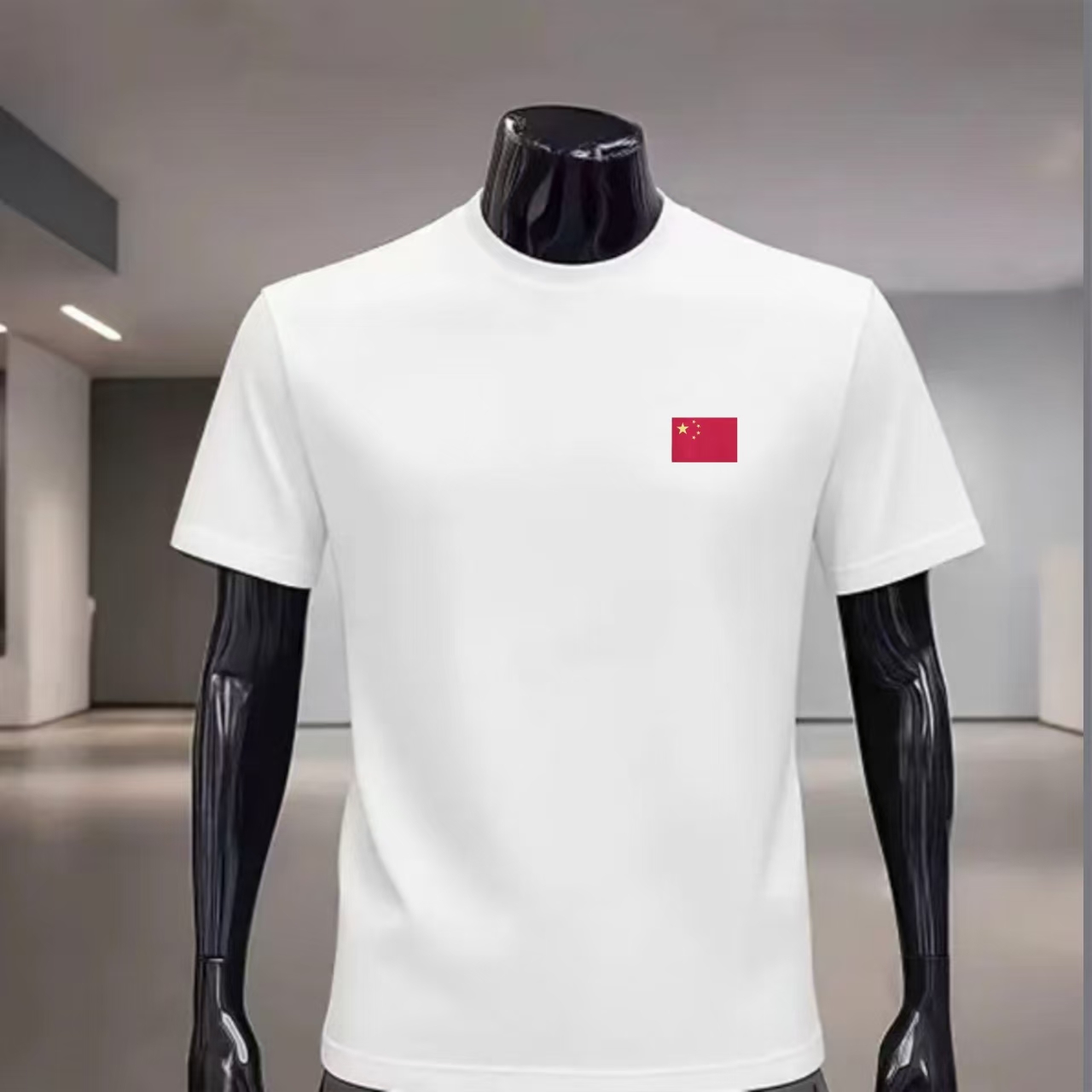 夏季冰丝轻奢T恤短袖百搭舒适透气丝光棉男半袖速干高品质