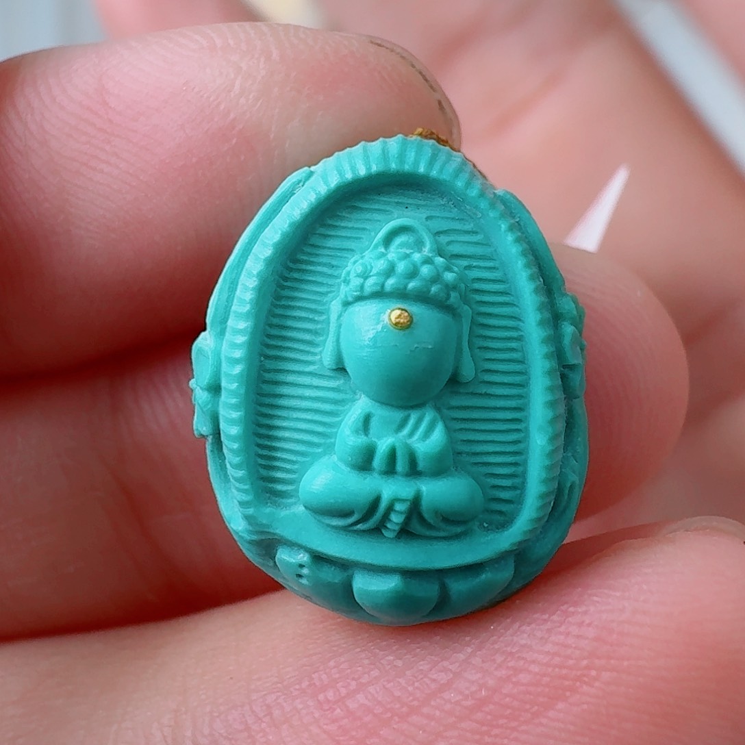 绿松石未镶嵌挂件