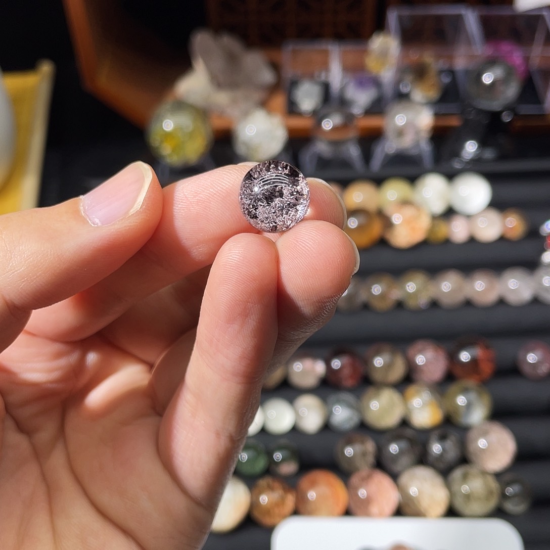 水晶手链未镶嵌猪*囡紫幽灵