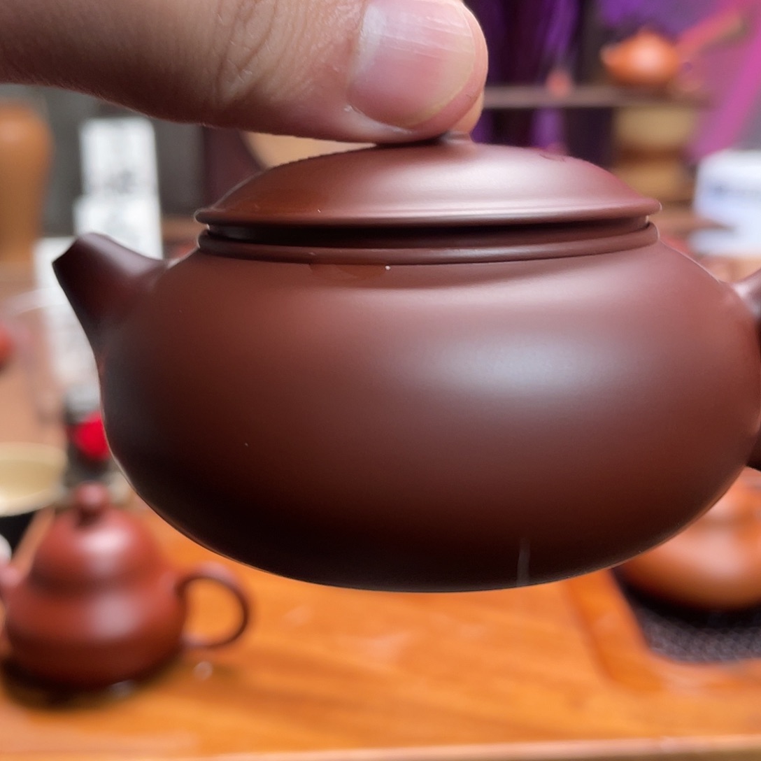 紫砂茶壶牛*干寒江老朱泥