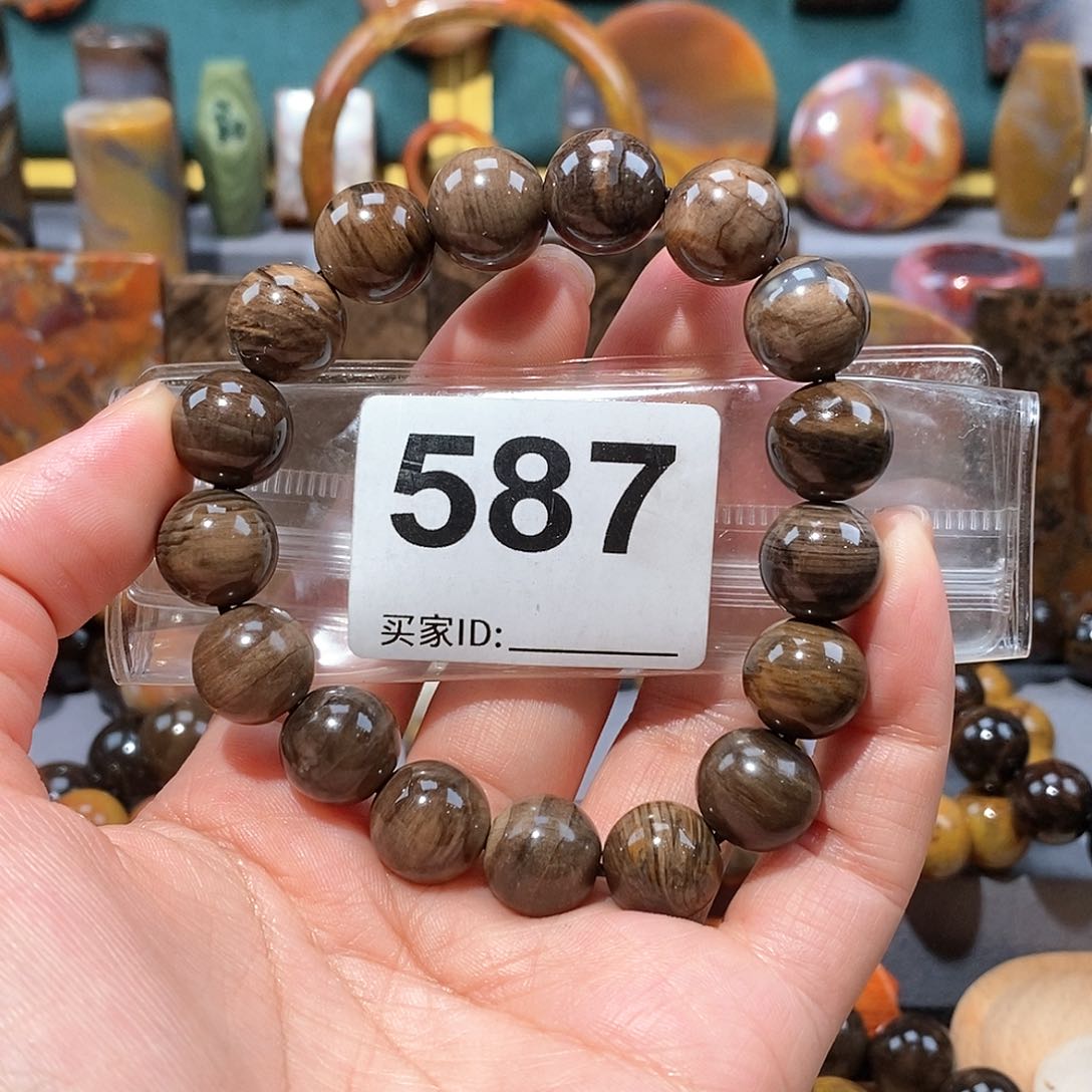 硅化玉天然北票硅化玉手串未镶嵌天然北票硅化玉手串