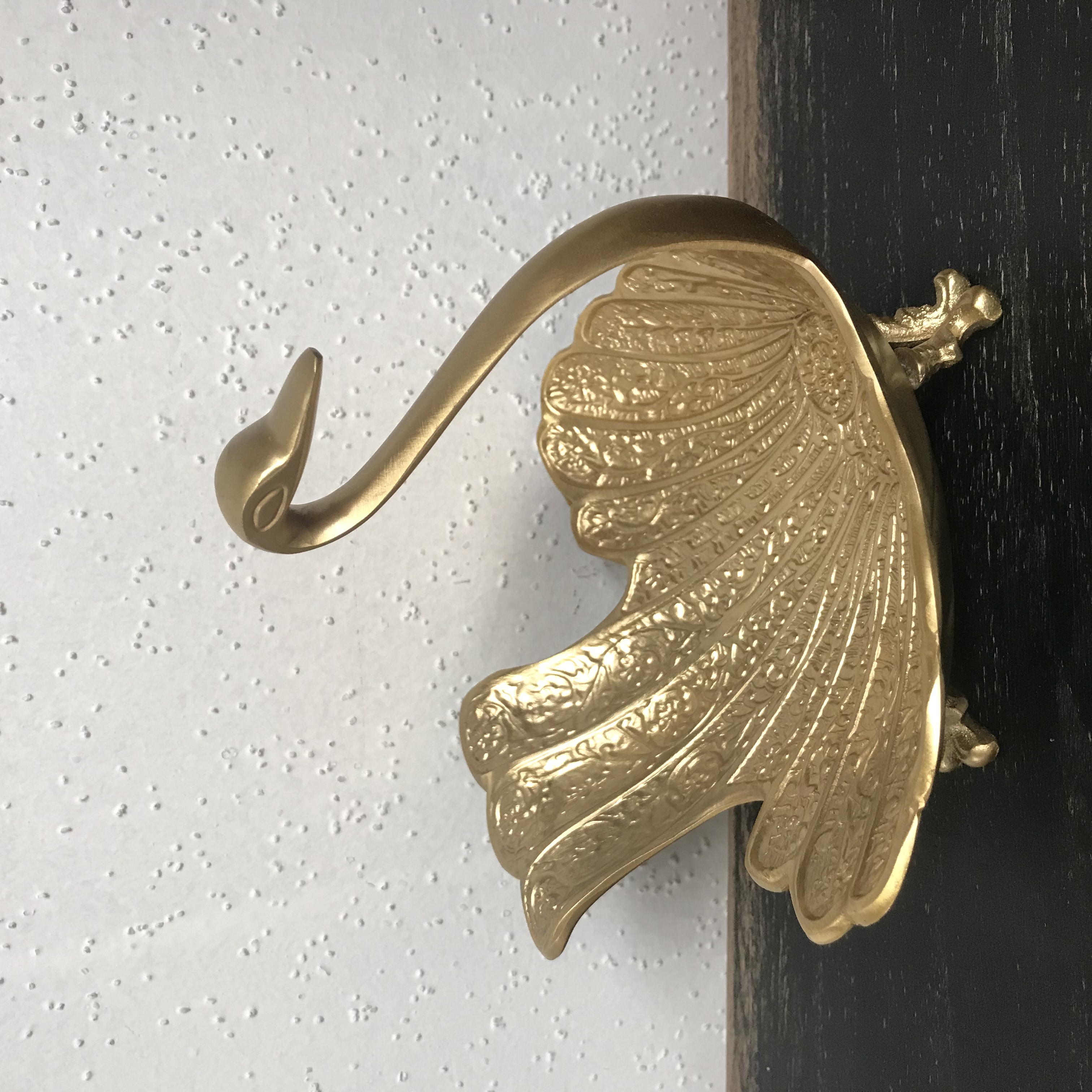 博瑞奇复古黄铜天鹅收纳盘客厅玄关置物铜盘桌面装饰摆件（09514）