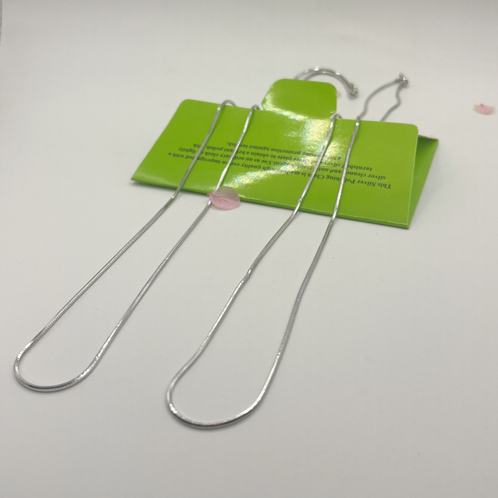 链子足银 阿乐专属-s925纯银八角蛇骨链【龙虾扣】项链镀k白金素链