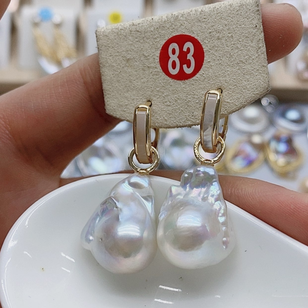 【闪购商品】淡水珍珠耳饰银S925镶嵌