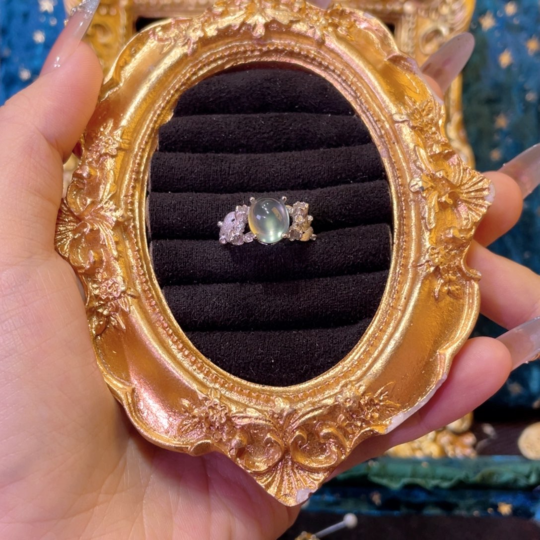 925银无南非葡萄铃兰花银戒指