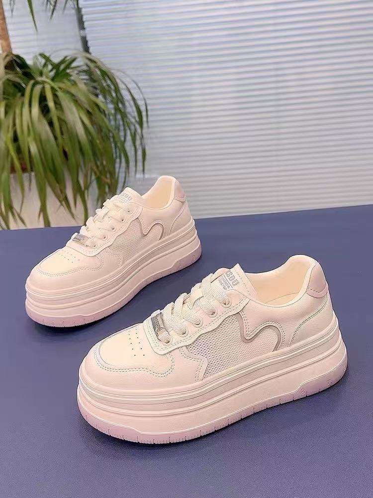 【韩衣舍】6953小白鞋夏季韩版网面鞋时尚休闲鞋单鞋运动ins清凉感