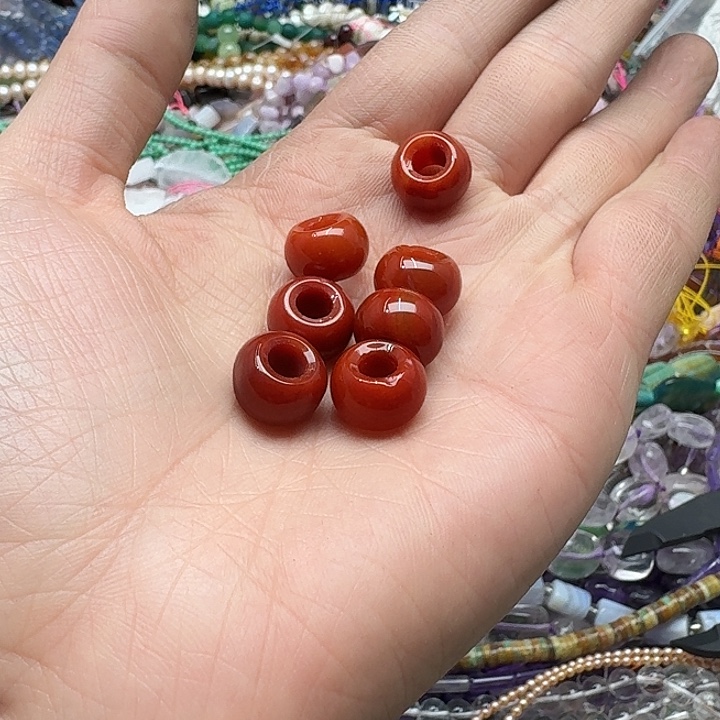 玛瑙/玉髓未镶嵌珠宝半成品一颗13mm南红