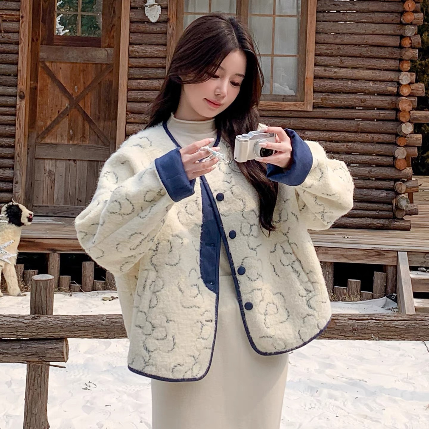 【棉服】蓝媚儿--新中式加棉设计师高定轻奢宽松休闲复古国潮百搭