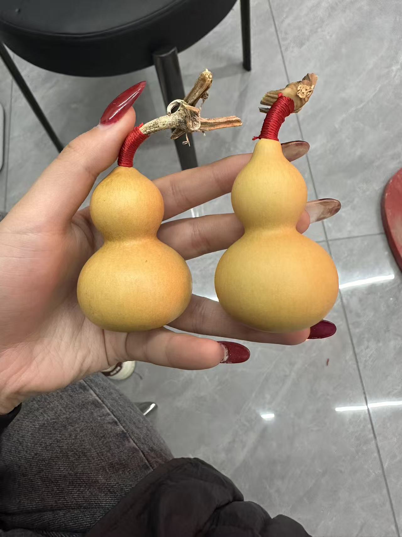 优选天然小葫芦文玩手把件带龙头适合盘玩的摆件