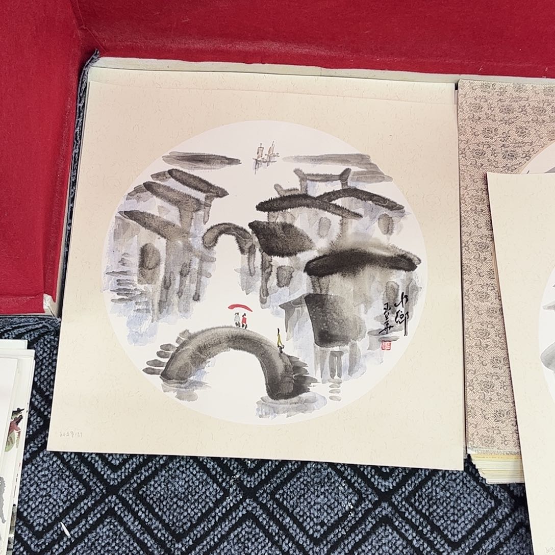 国画孙玉华老师三尺斗方山水卡纸奇