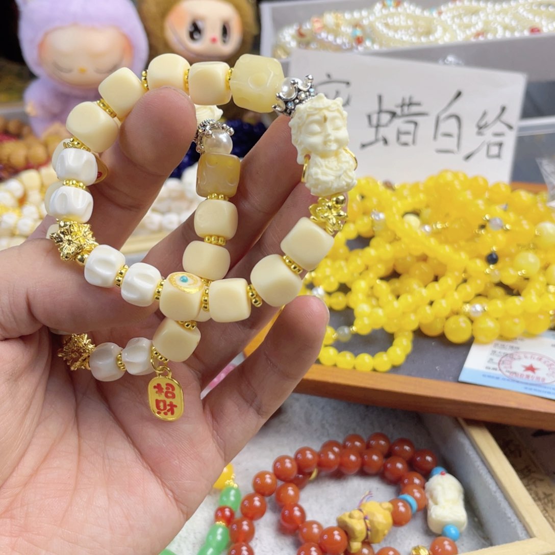 檀香紫檀（小叶紫檀）手串银S925镀金镶嵌