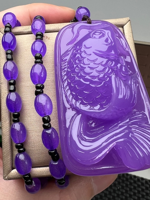 463紫腊色毛衣链