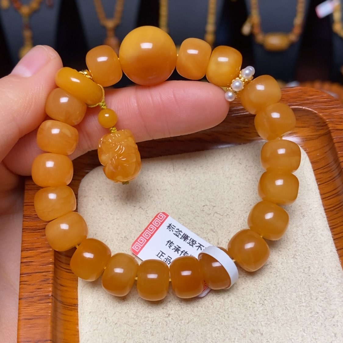 【闪购商品】未镶嵌蜜蜡手链手串