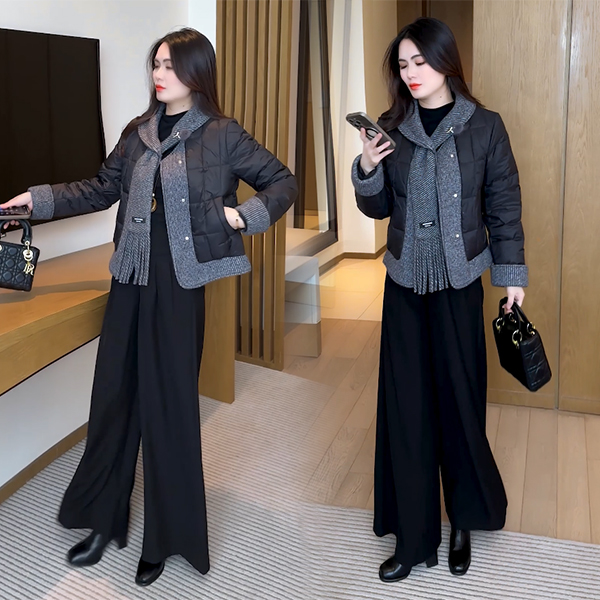 【季颜品牌】冬季新品穿搭面包服气质显瘦休闲时尚宽松外套116