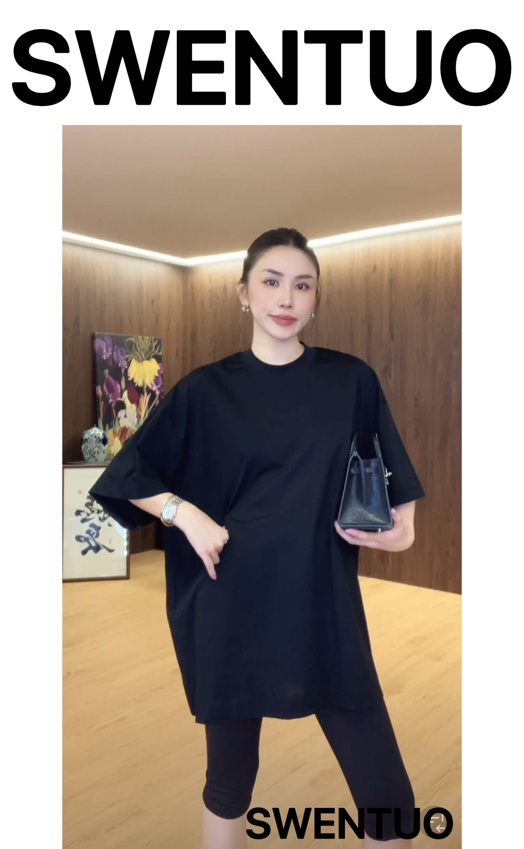 SWENTUO.设计款小众高级感欧美夏季百搭T恤