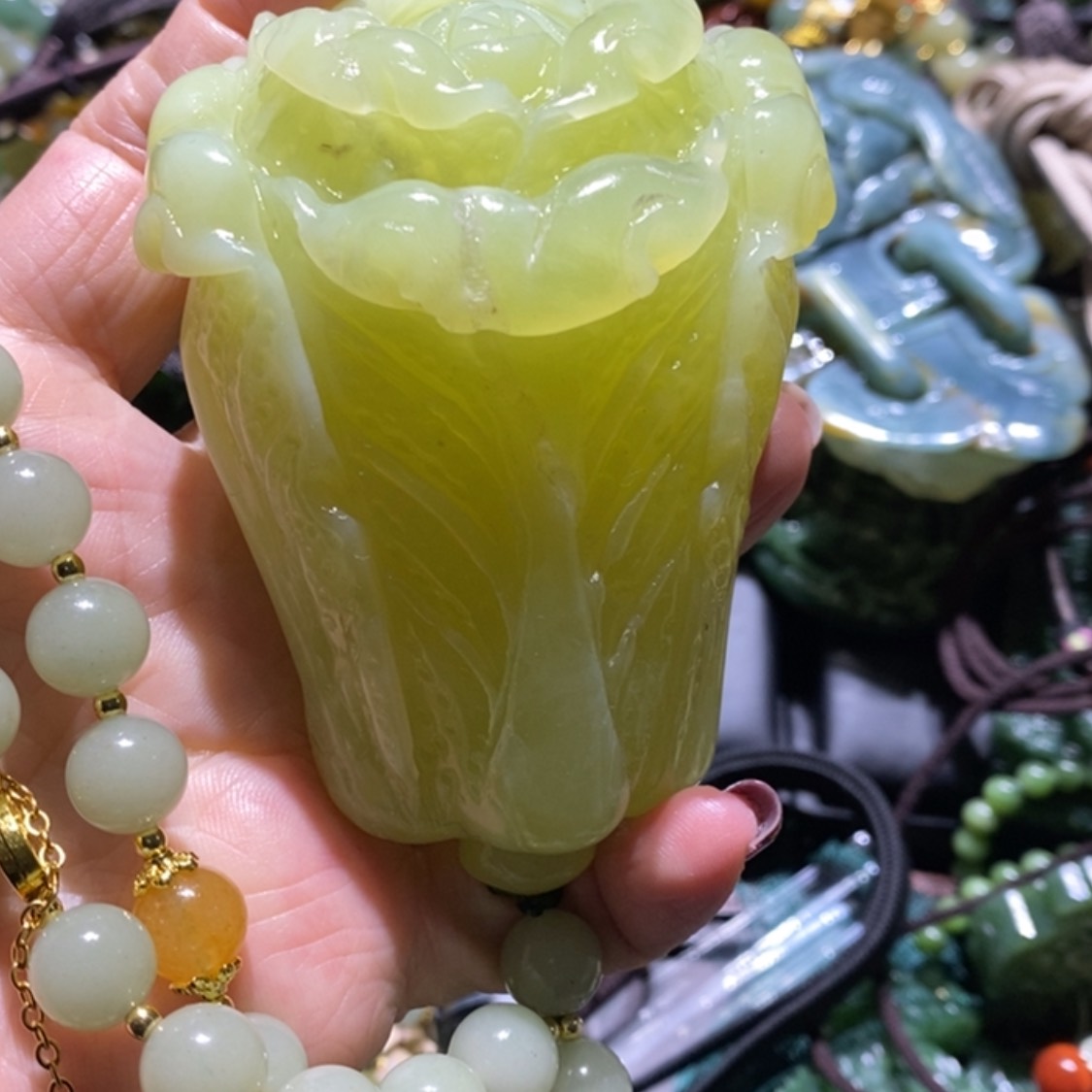 【闪购商品】岫玉毛衣链未镶嵌