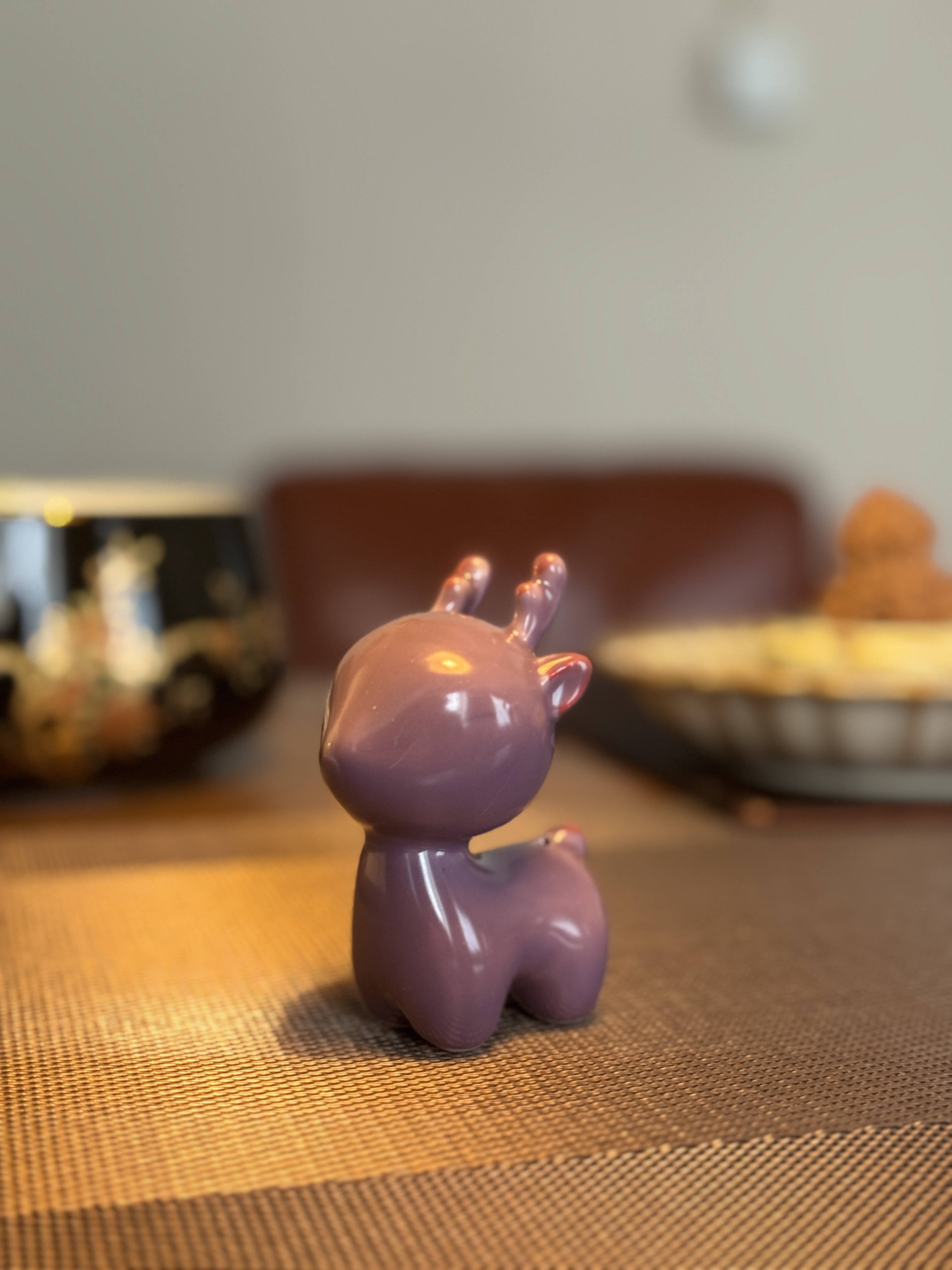 紫【小鹿】香插摆件