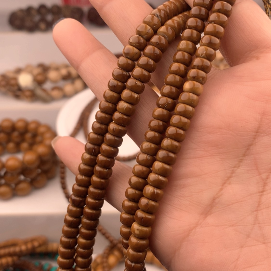 【闪购商品】紫金鼠手串苦*僧实心纯肉小珠子脖挂6*3