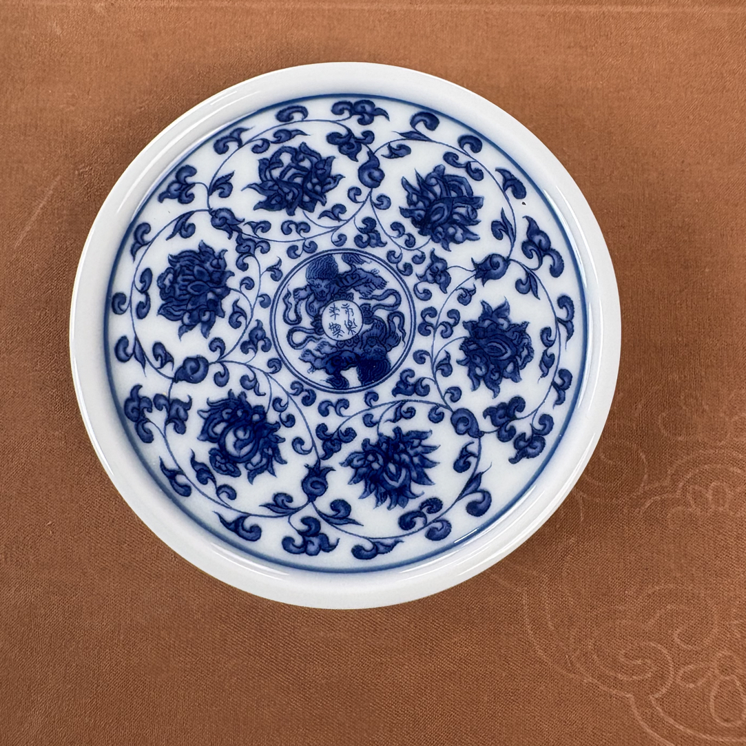 景德镇青花缠枝莲杯垫