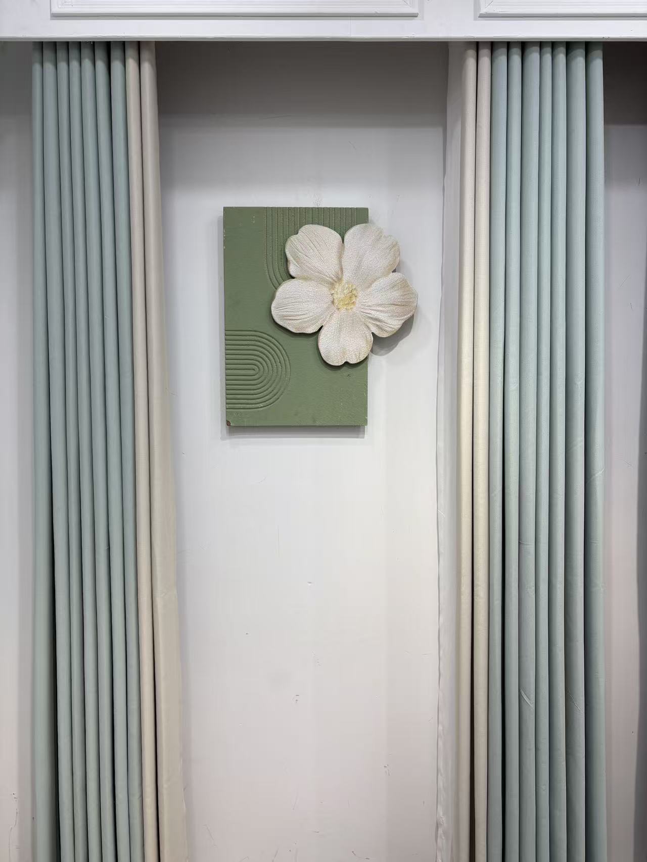 新款加厚麻料：海盐慕斯（成品窗帘）