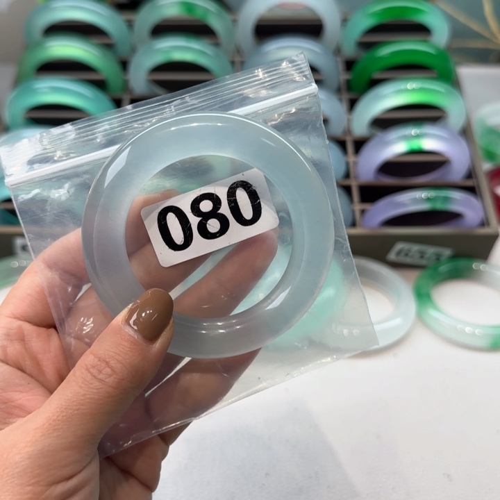 玉开*时尚飘花手镯080