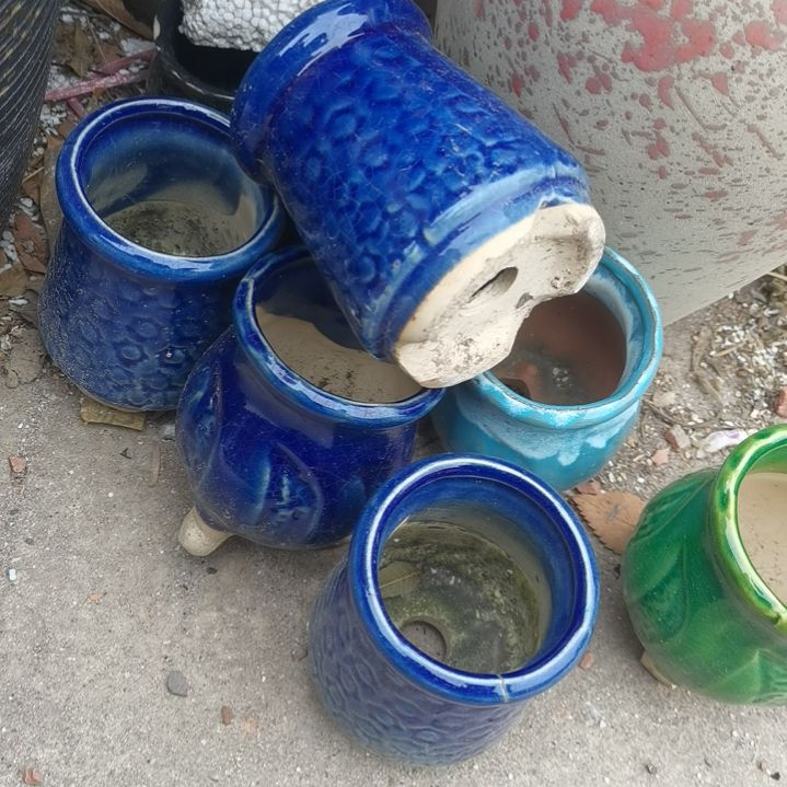 红陶瑕疵随机八个盆子。。。