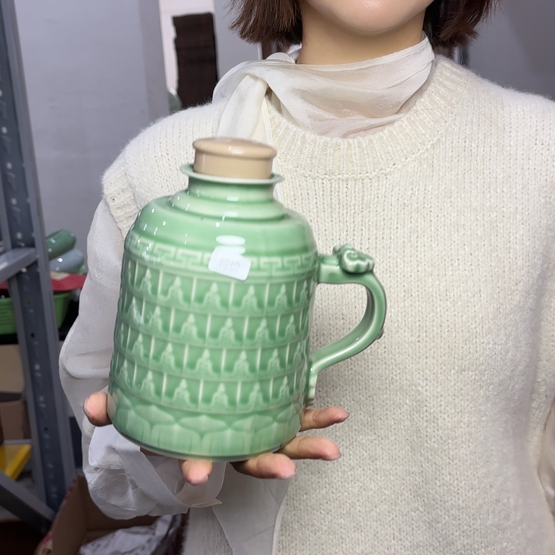龙泉云间青瓷小米茶器