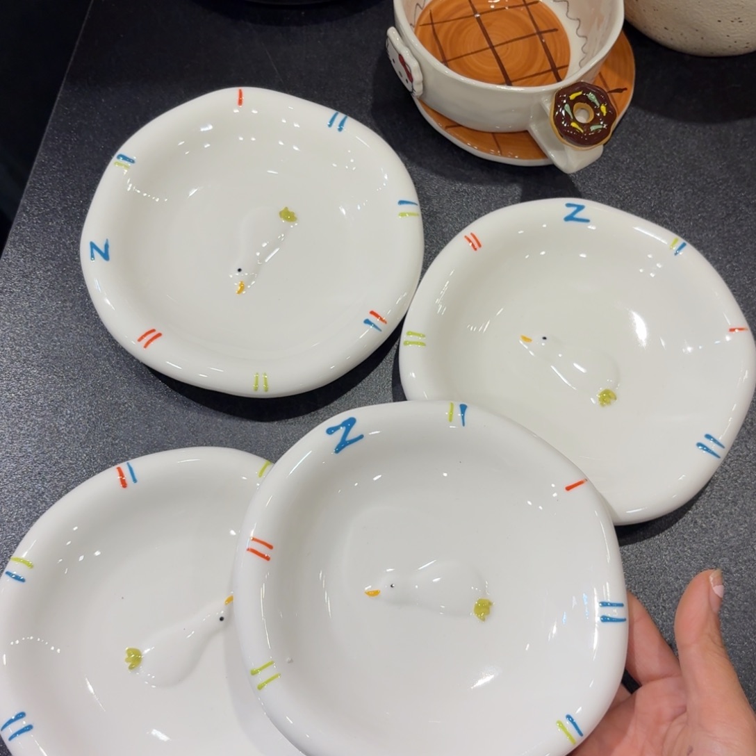 瓷6寸小碟子四个