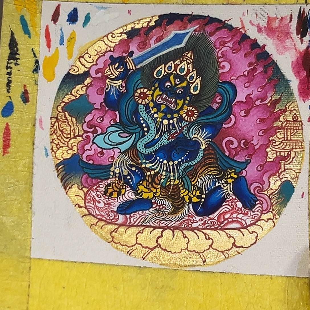 吊坠青海热贡纯手绘不动