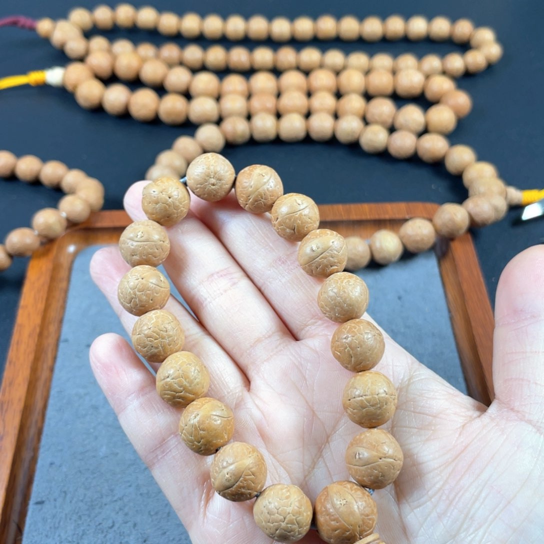 凤眼菩提手串L150-K10凤眼菩提小13+黄皮