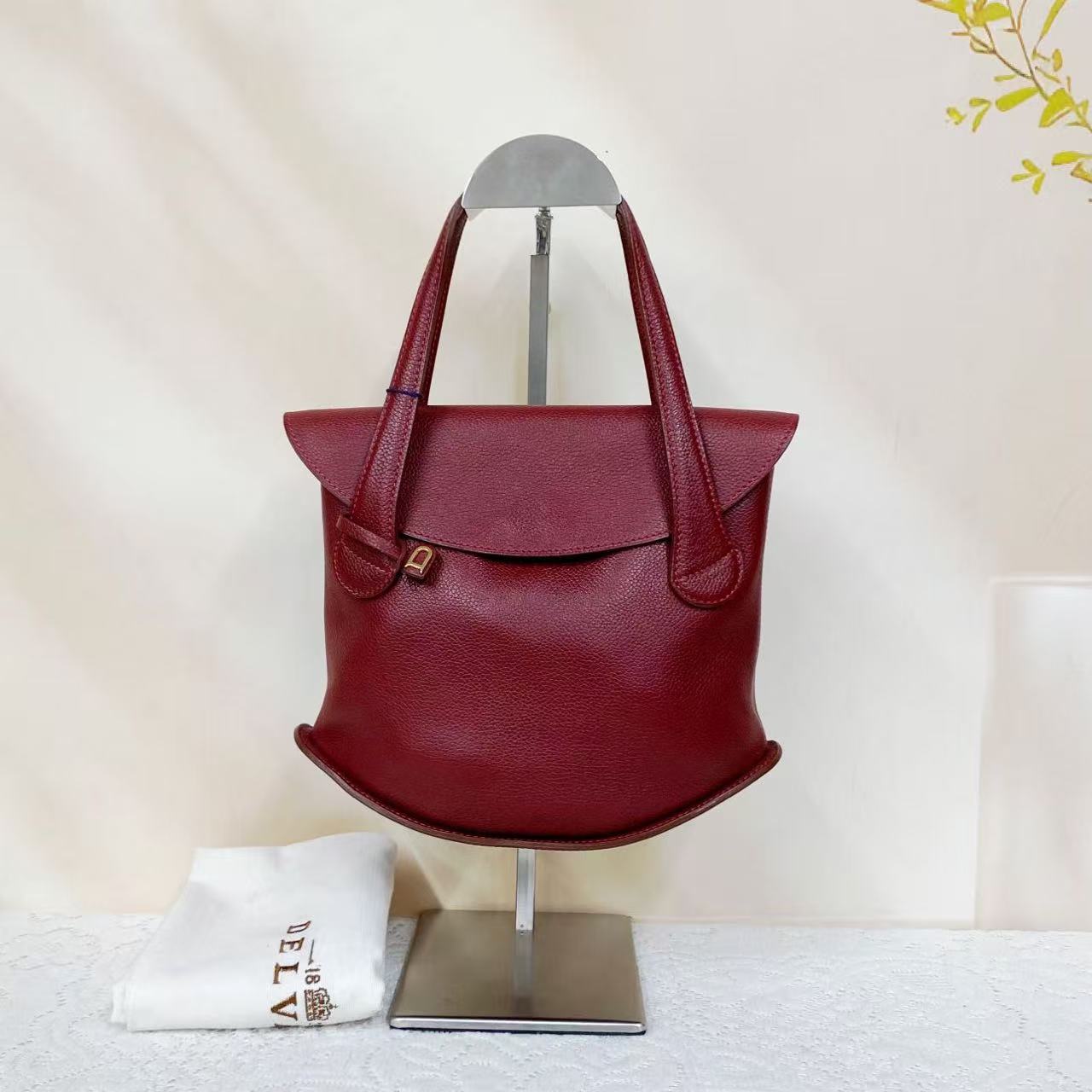 95新 Delvaux/德尔沃 德尔沃红色水桶4960/二奢包包