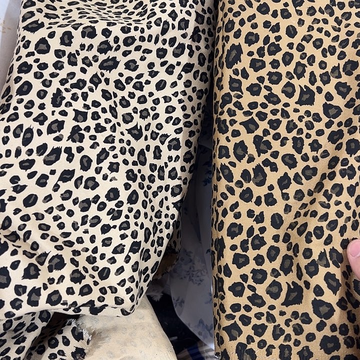 一***人无纺布全棉豹纹深色浅色各2m