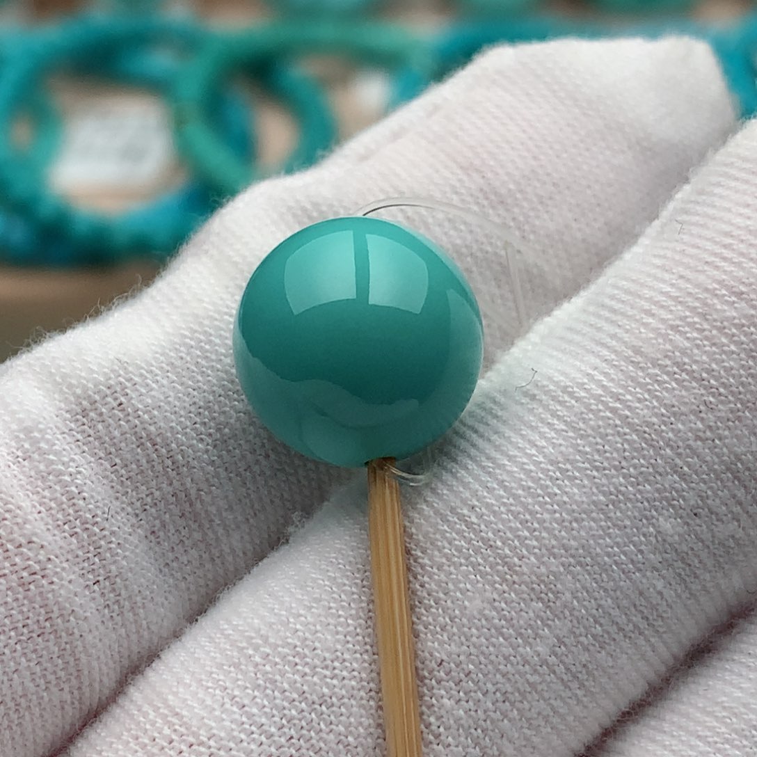 绿松石未镶嵌珠宝奇石12.8mm