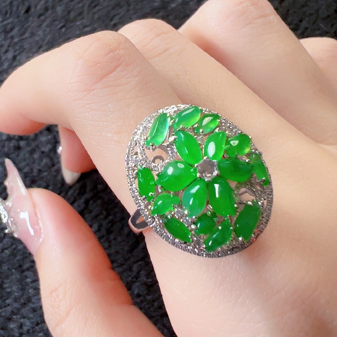 翡翠戒指18K金镶嵌【福利款】签收后24小时鉴赏期