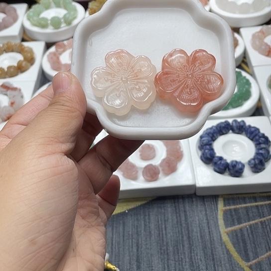 石英质玉（非洲翠）合金手串