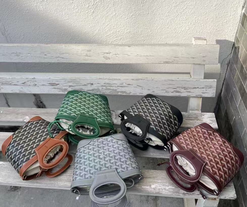 [YAO'S BAG]2025新款休闲百搭gouya印花手提包斜跨菜篮子小包包