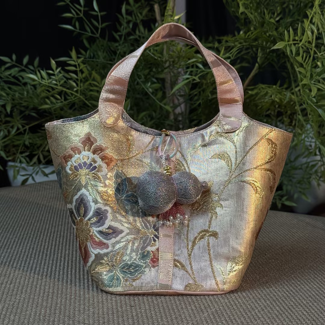 【16菜篮子】带葫芦挂件  锦上添花 美轮美奂 孤品唐代织锦改造包包