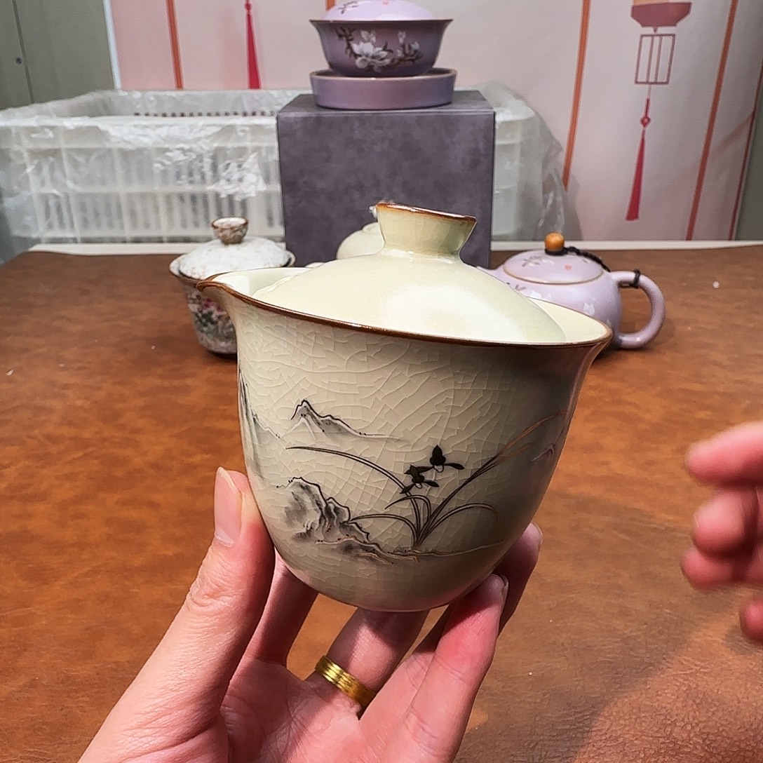 初颜茶器闪购商品链接玉兰手抓壶