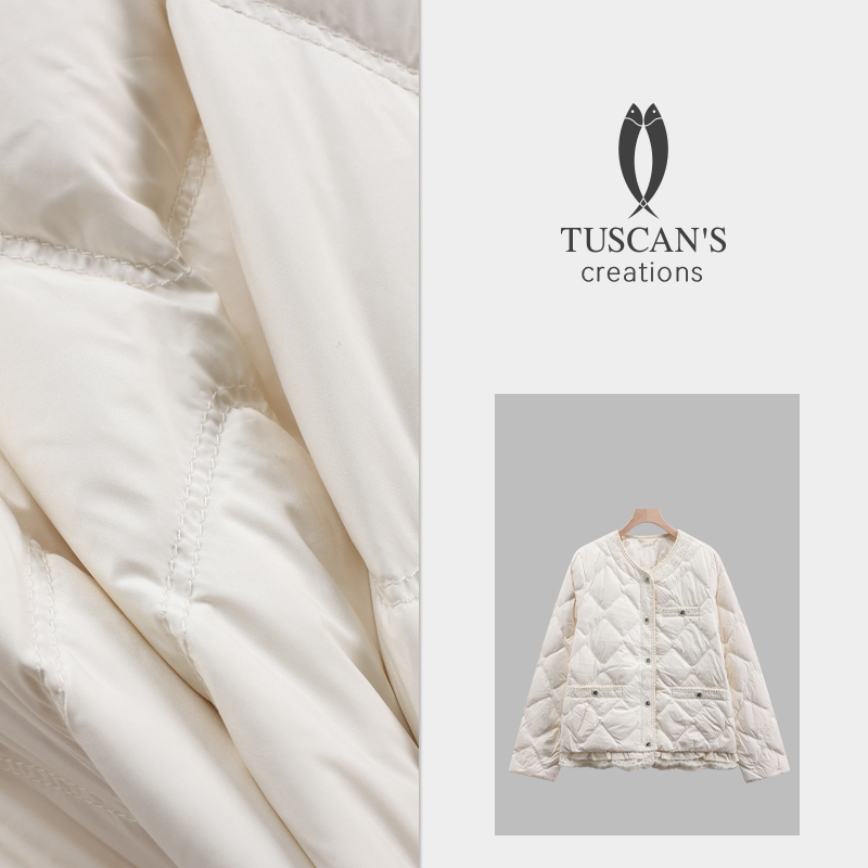 TUSCAN'S CREATIONS时尚百搭女士短款羽绒服通勤保暖外套时代双鱼