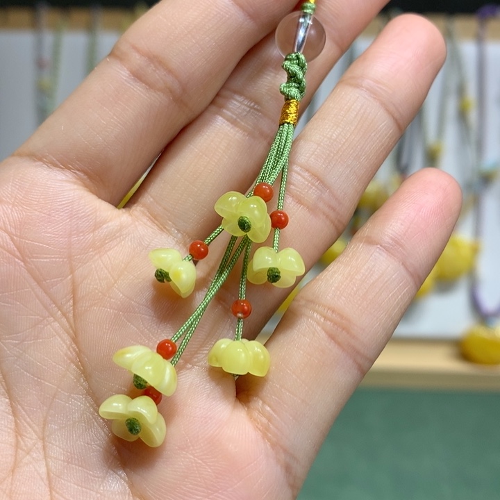 蜜蜡未镶嵌裸石手机挂