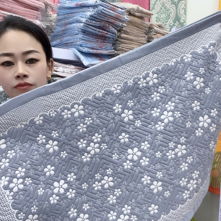 棉紫灰色雪花纯棉