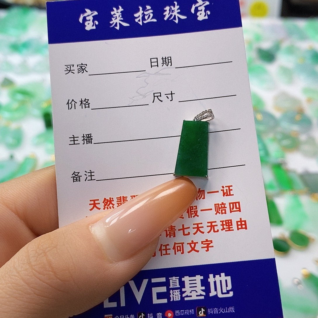 翡翠颈饰18K金镶嵌格**?翡翠