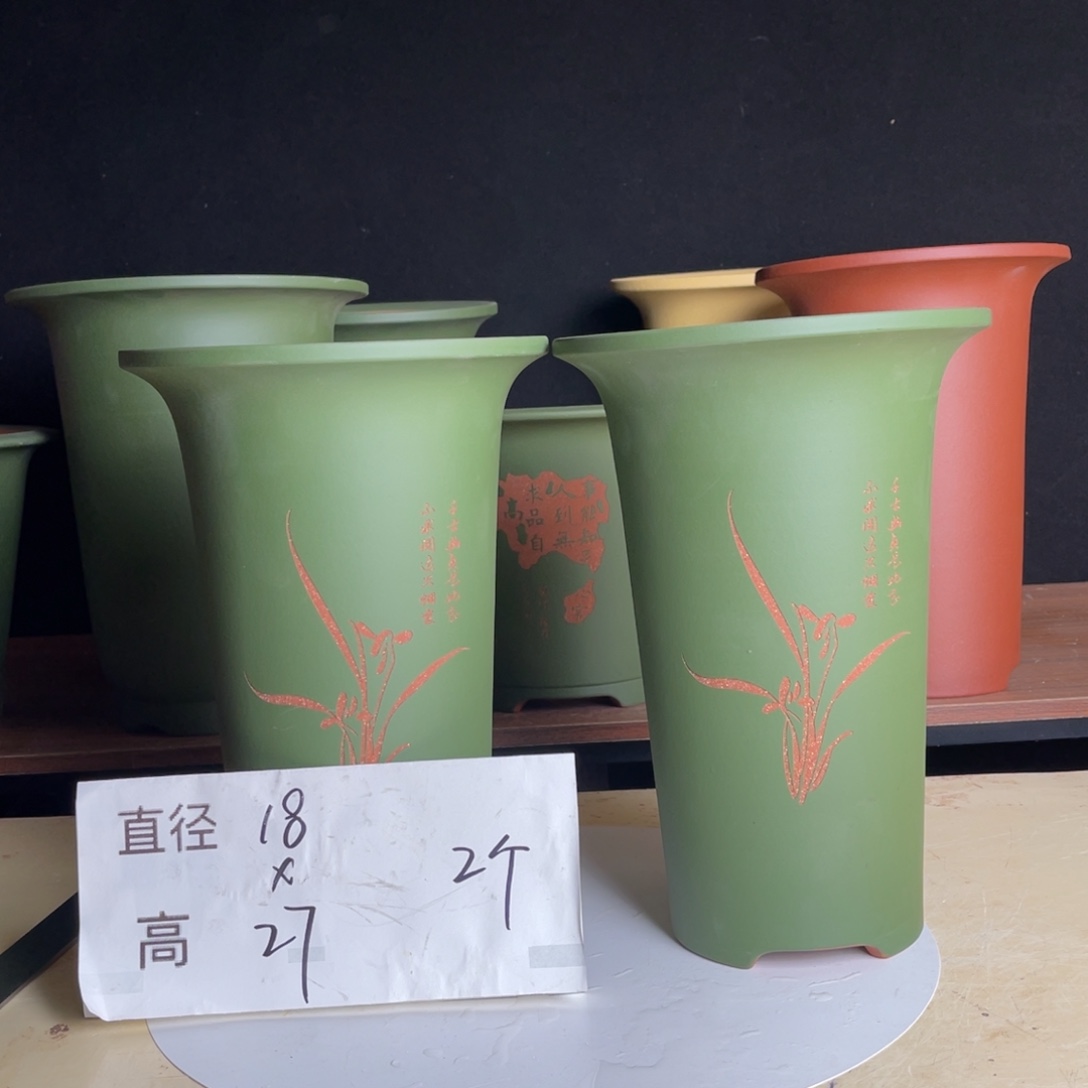 宜兴原矿紫砂花盆