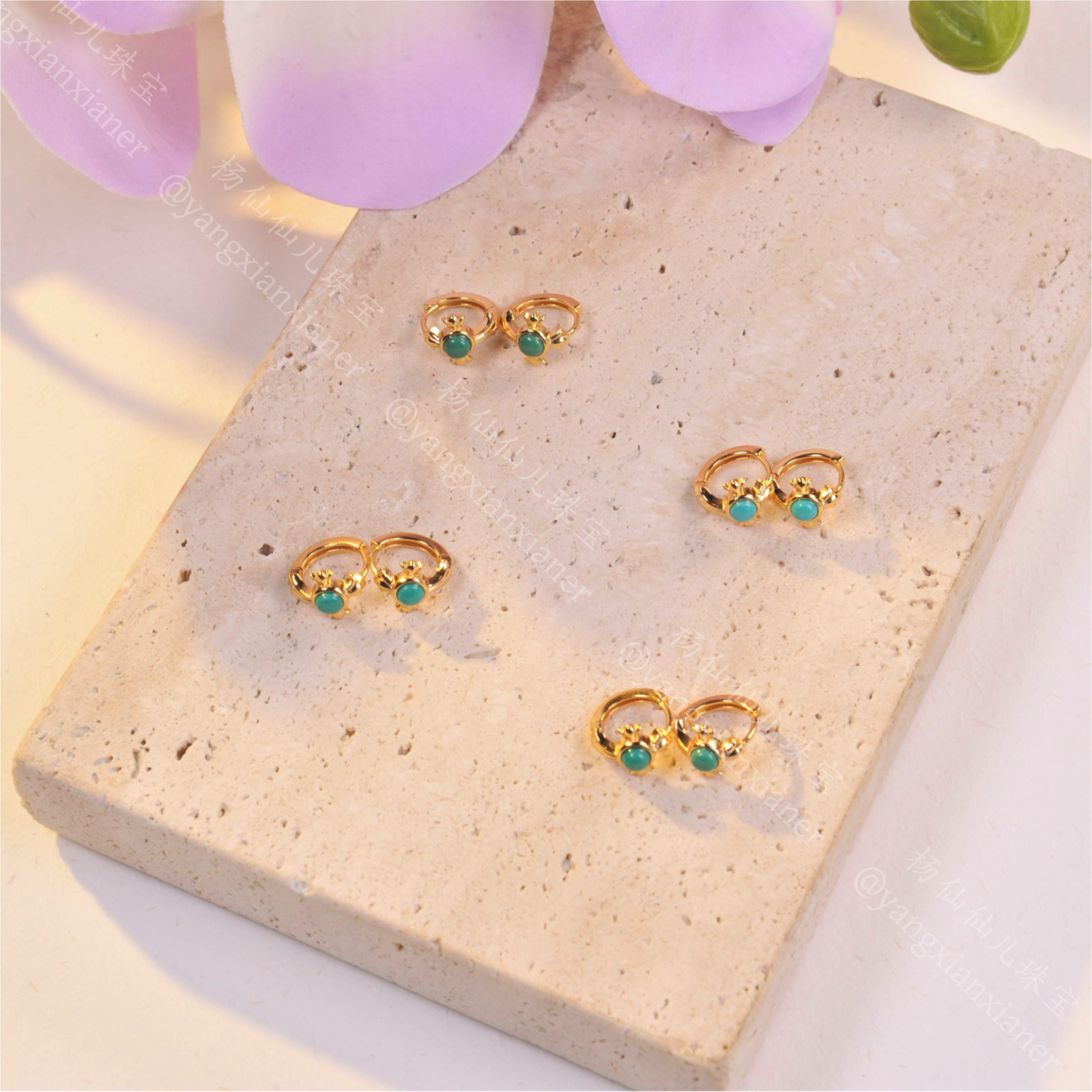 925银耳饰 【杨仙仙珠宝】S925银耳扣一对-多样性发其一X2576自发