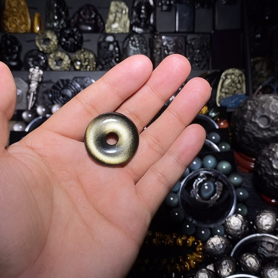 晶***家黑曜岩未镶嵌手链