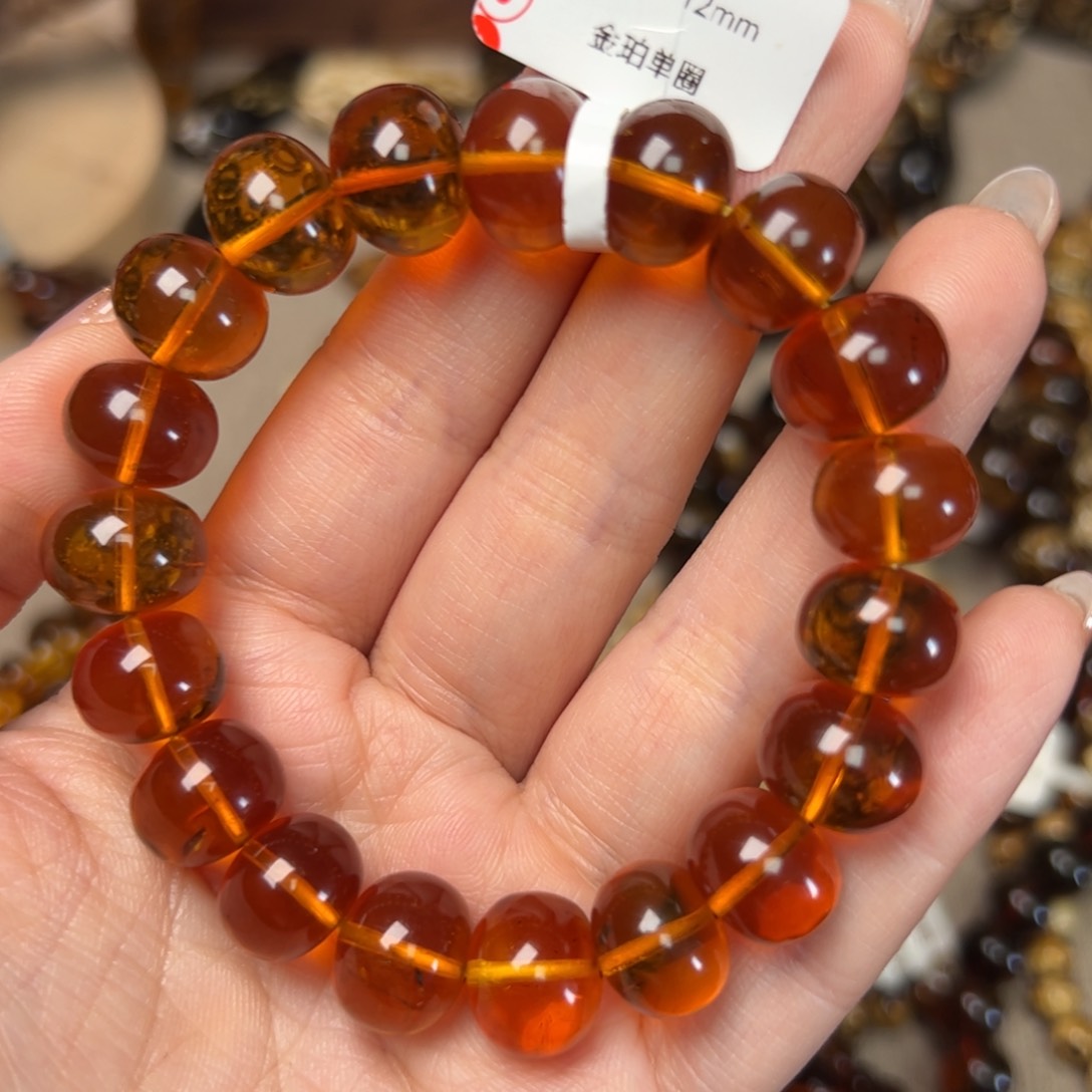 琥珀手链未镶嵌听*抚顺金珀