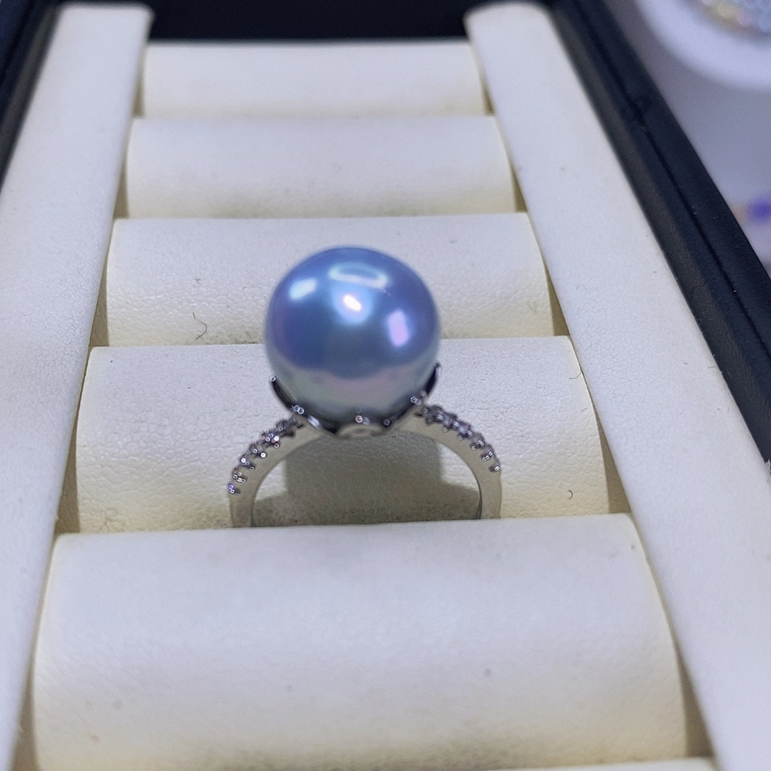 淡水珍珠戒指合金