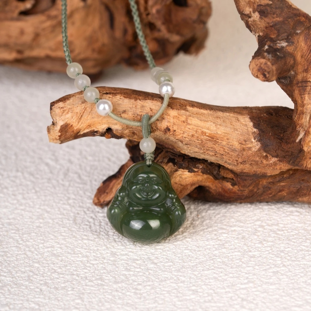 女士和田玉吊坠佛公百搭精致高档吊坠双面时尚气质挂坠