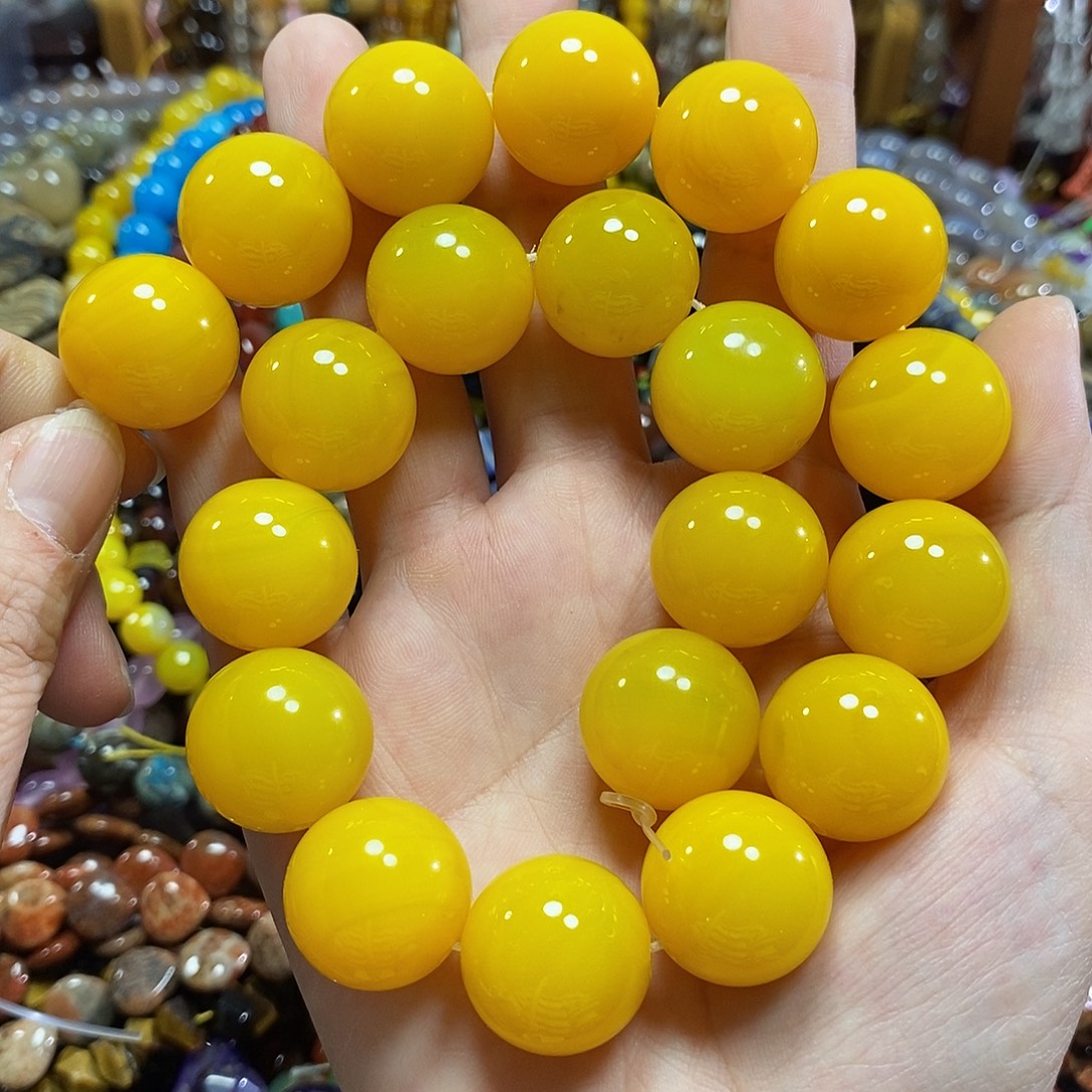 玛瑙/玉髓未镶嵌珠宝半成品黄玛瑙一条卡20m拍2发1